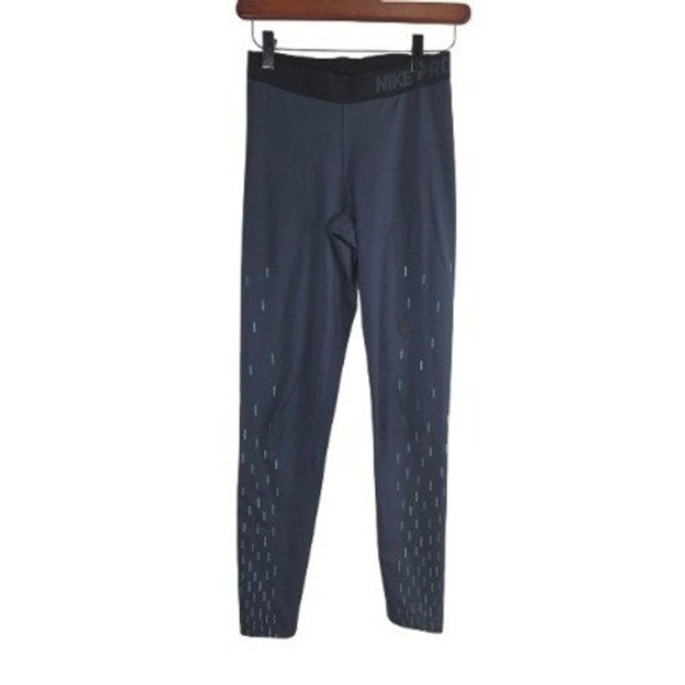 Nike Pro Linear Rain Printed Reflective Leggings S Womens Pull‎ On Athleisure